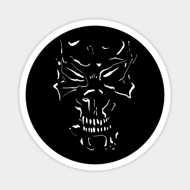 grim skull Magnet by Nikokosmos